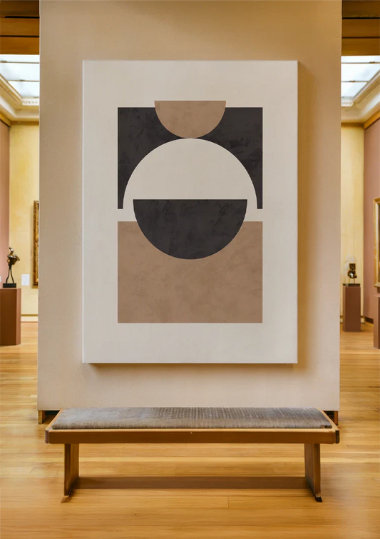 Geometrische Formen Leinwandbild an der Wand im Flur