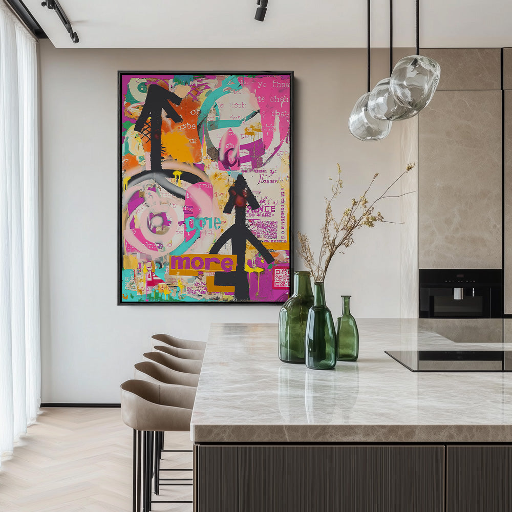 Urban Street Art Graffiti Bright Colors Arrows Typography Energetic Painting