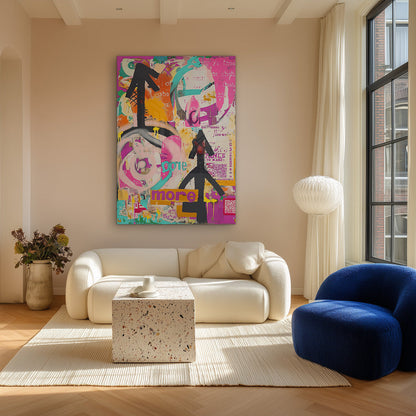 Urban Street Art Graffiti Bright Colors Arrows Typography Energetic Painting