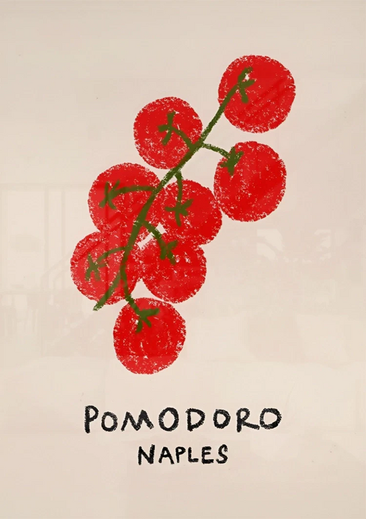 Tomaten Leinwandbild an der Wand über dem Bett im Schlafzimmer