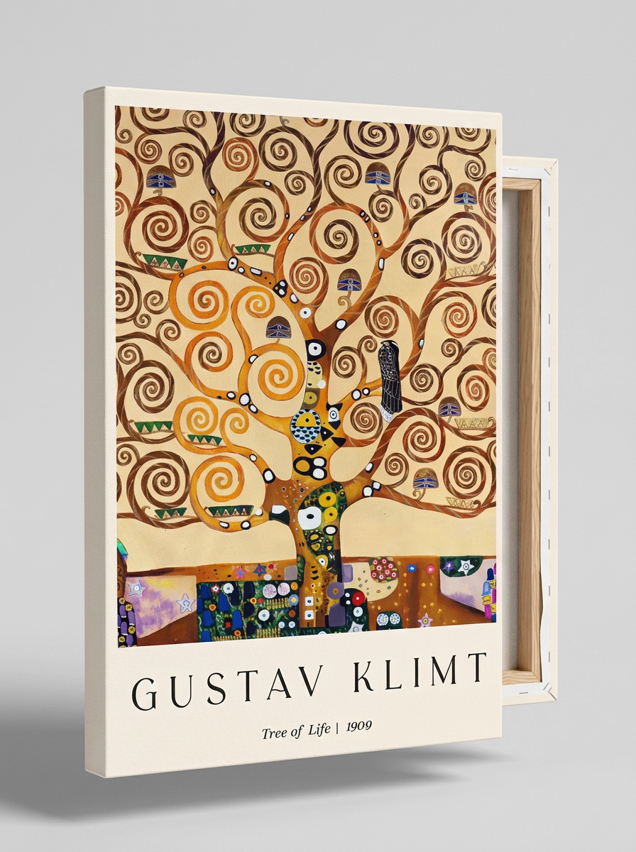 Klimt levensboom canvas schilderij