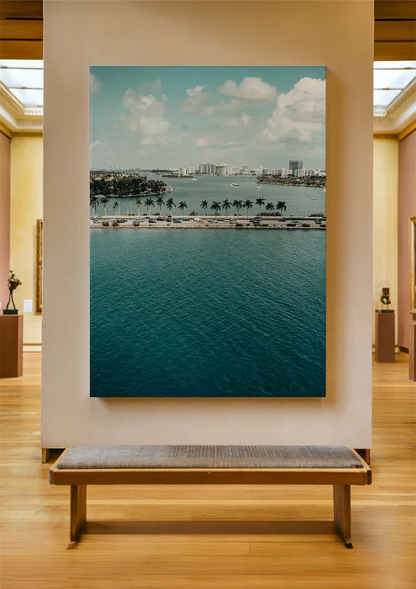 Palm Jumeirah Dubai Luchtfoto Turquoise Water Skyline Schilderij