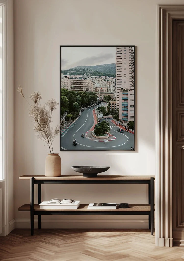 Monaco Grand Prix Famous Hairpin Bend Aerial View Formula 1 Circuit Painting