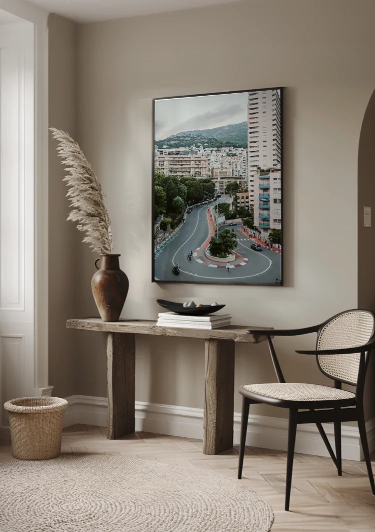 Monaco Grand Prix Famous Hairpin Bend Aerial View Formula 1 Circuit Painting