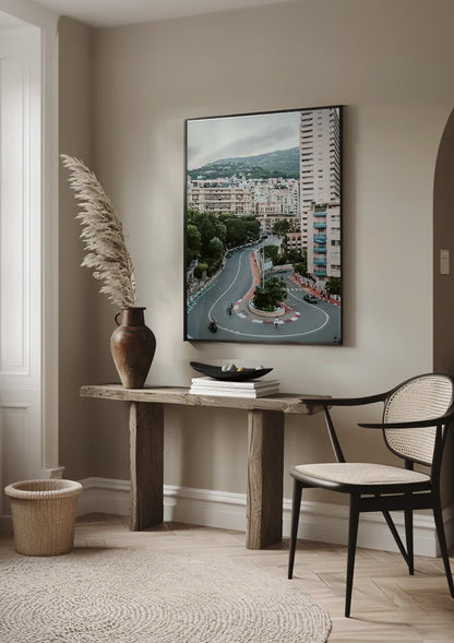Monaco Grand Prix Famous Hairpin Bend Aerial View Formula 1 Circuit Painting