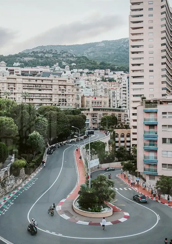 Monaco Grand Prix Famous Hairpin Bend Aerial View Formula 1 Circuit Painting