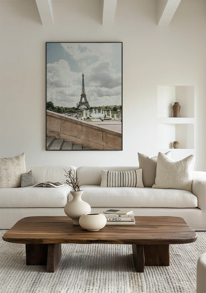 Eiffelturm vom Trocadéro Paris Brunnen Blauer Himmel Gemälde