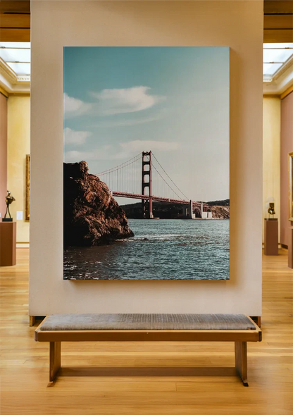 Golden Gate Bridge vom Wasser aus gesehen San Francisco Gemälde