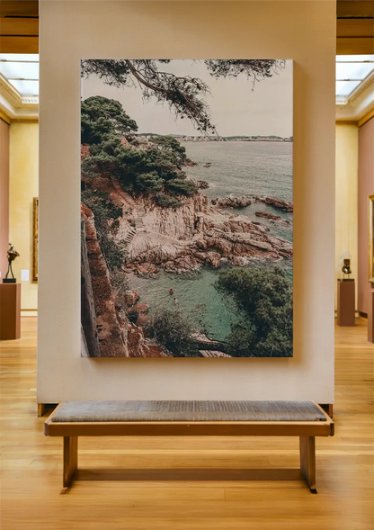 Rocky Coastline with Turquoise Clear Water Painting