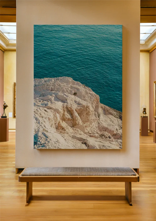 Kustlandschap canvas schilderij aan de muur in de hal bij de voordeur