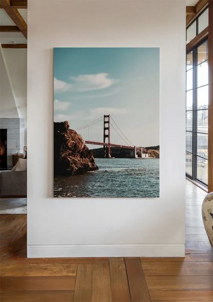 Golden Gate Bridge vom Wasser aus gesehen San Francisco Gemälde