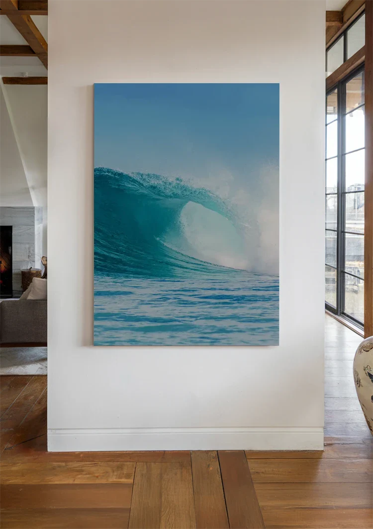 Big Wave Turquoise Ocean Powerful Seascape Nature Painting