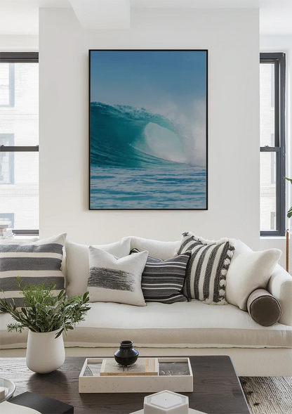 Big Wave Turquoise Ocean Powerful Seascape Nature Painting