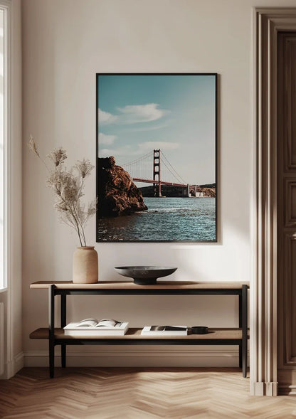 Golden Gate Bridge vom Wasser aus gesehen San Francisco Gemälde