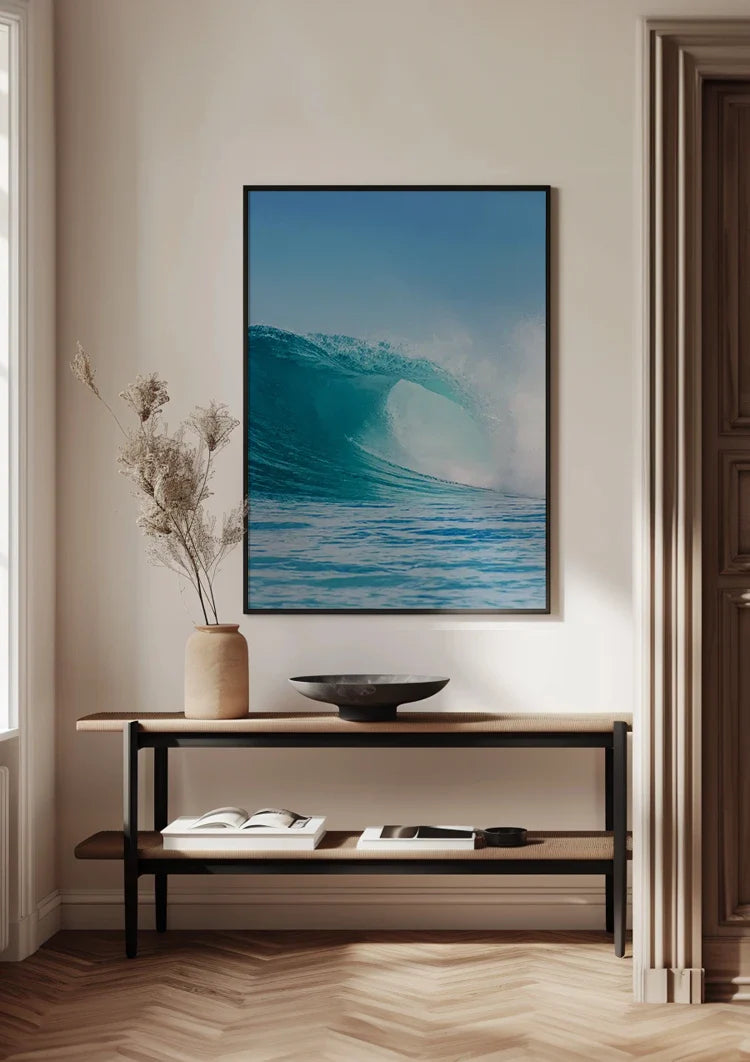 Big Wave Turquoise Ocean Powerful Seascape Nature Painting