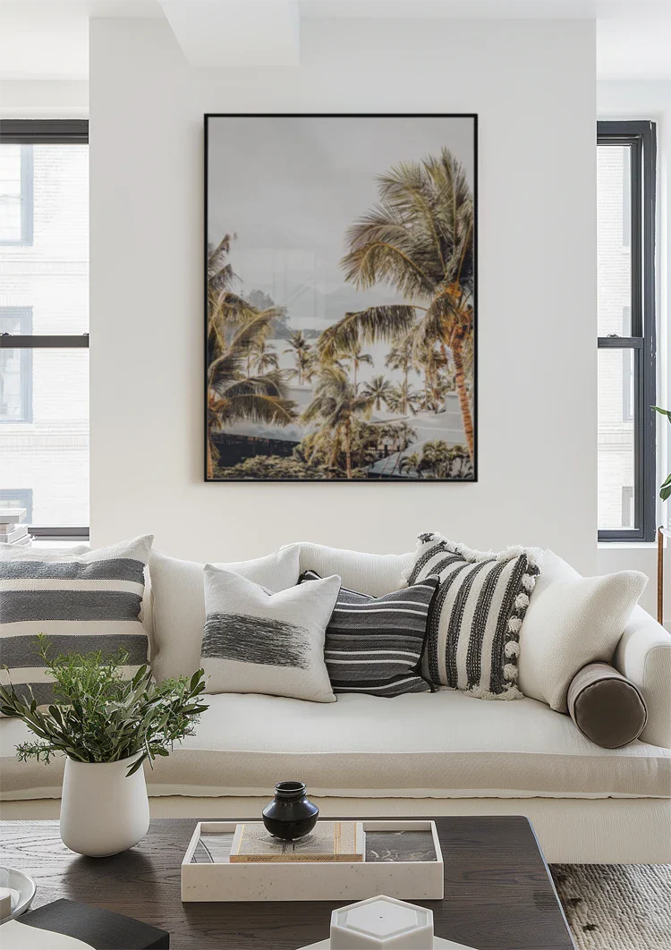Tropical Palm Trees Golden Sunlight Holiday Vibe Painting