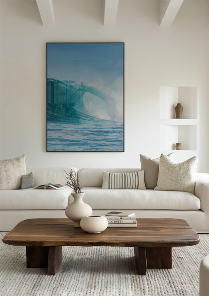 Big Wave Turquoise Ocean Powerful Seascape Nature Painting