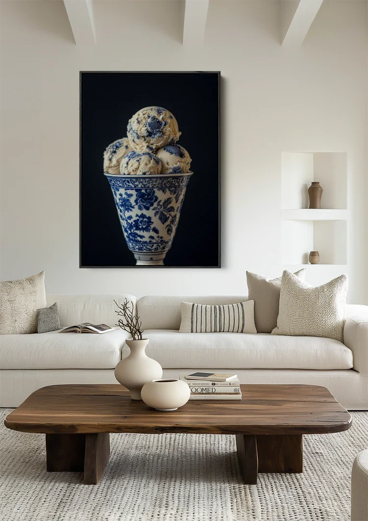 Delfts Blauwe IJshoorn Porseleinstijl Schilderij