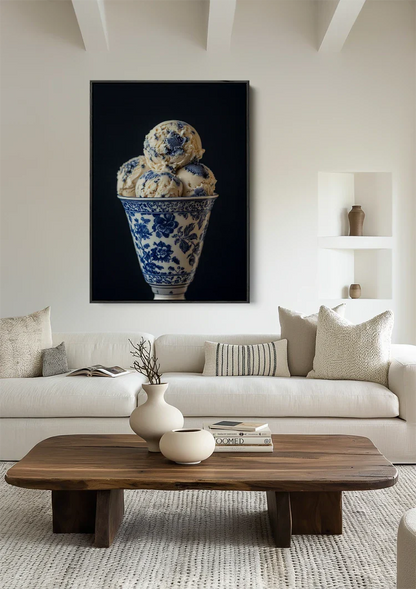 Delfts Blauwe IJshoorn Porseleinstijl Schilderij