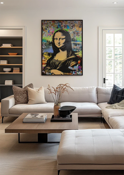 Mona Lisa Pop Art Colorful Street Art Interpretation Modern Painting