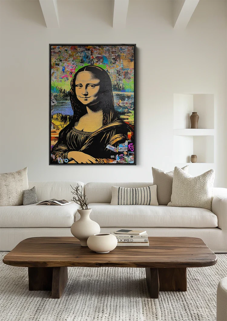 Mona Lisa Pop Art Colorful Street Art Interpretation Modern Painting