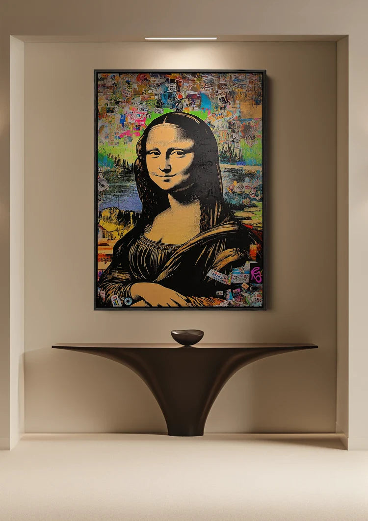 Mona Lisa Pop Art Colorful Street Art Interpretation Modern Painting