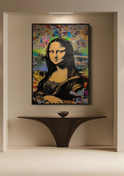 Mona Lisa Pop Art Colorful Street Art Interpretation Modern Painting