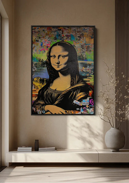 Mona Lisa Pop Art Colorful Street Art Interpretation Modern Painting