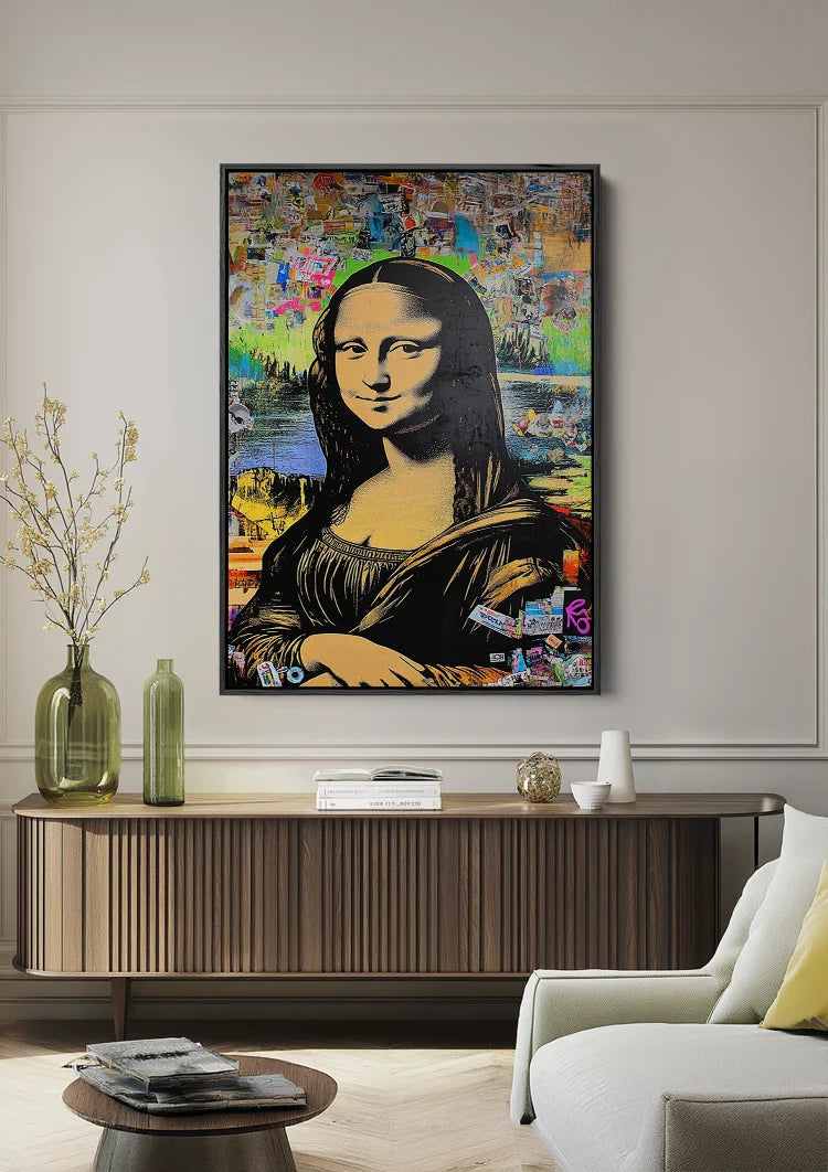 Mona Lisa Pop Art Kolorowa interpretacja sztuki ulicznej Nowoczesne Obraz na płótnie