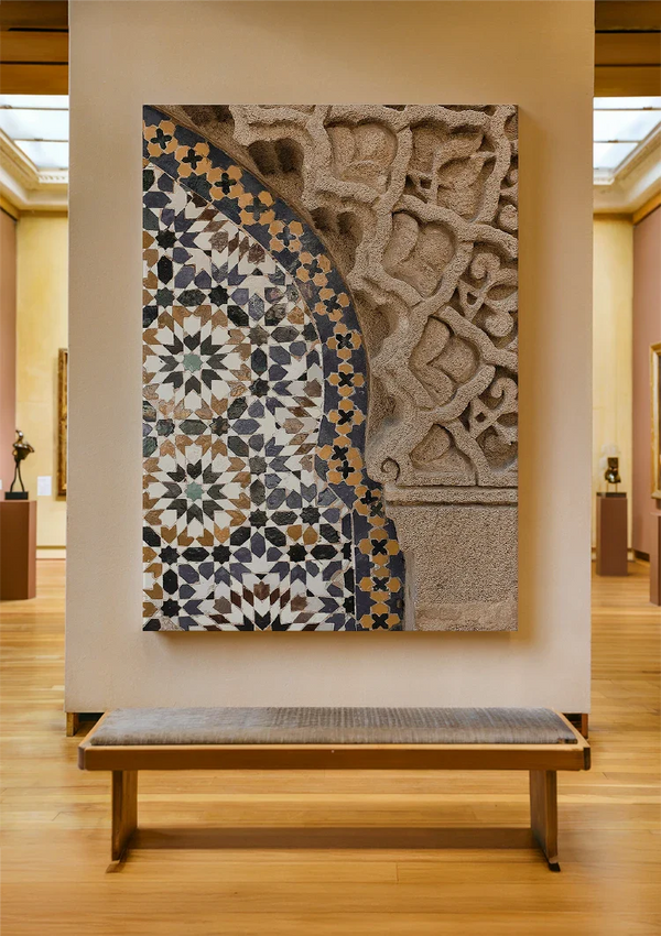 Orientalische Mosaik Fliesen Geschnittener Stein Architektur Malerei
