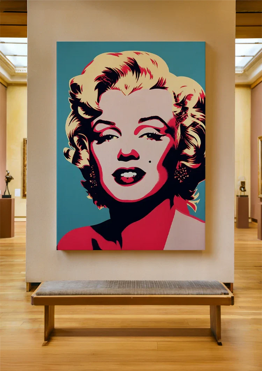 Marilyn Monroe canvas schilderij aan de wand in de hal