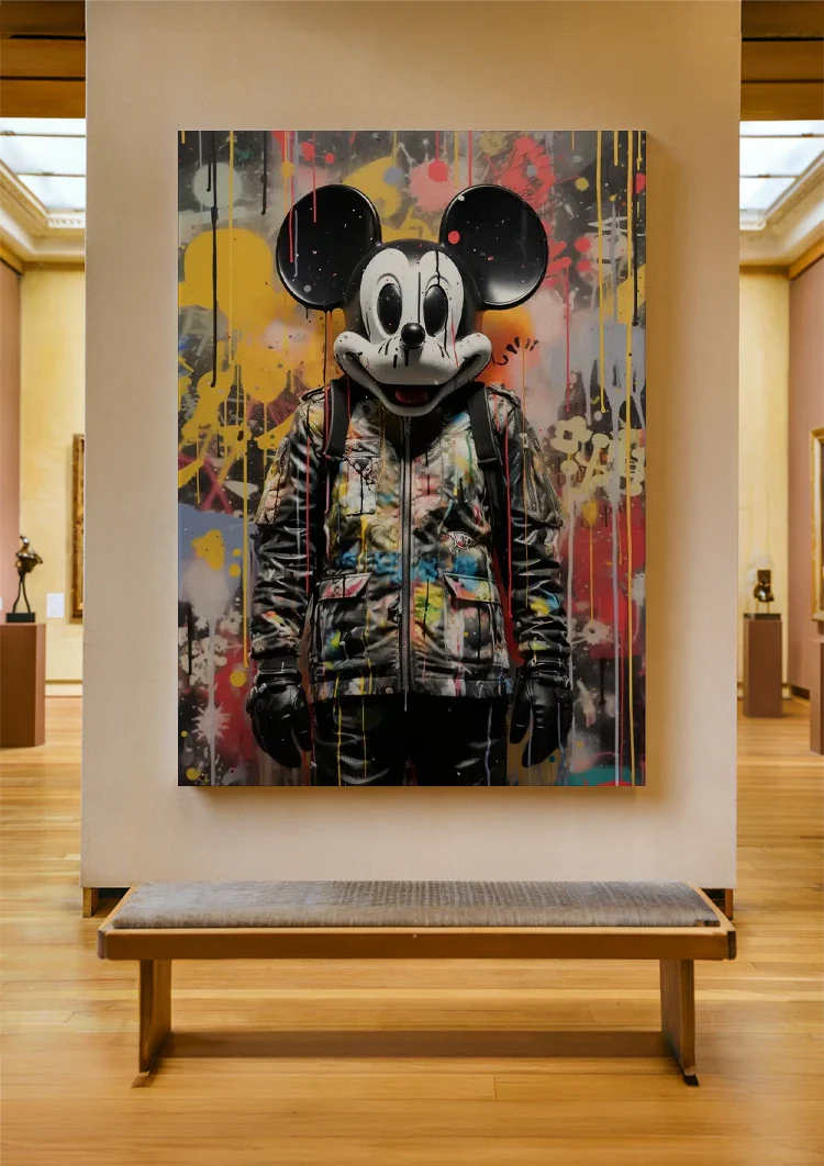 Mickey Mouse Graffiti Pop Art Painting
