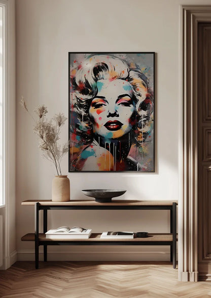 Marilyn Monroe Abstraktes Buntes Pop-Art Porträt Gemälde