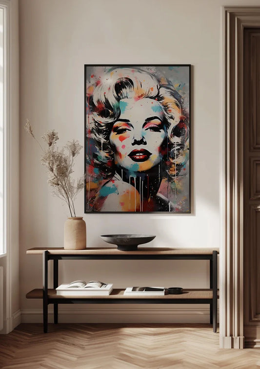 Marilyn Monroe Abstract Kleurrijk Pop-Art Portret Canvas Schilderij