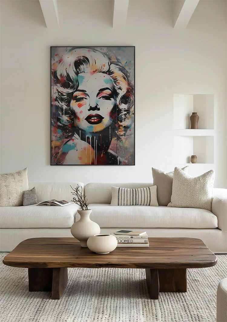 Marilyn Monroe Abstraktes Buntes Pop-Art Porträt Gemälde