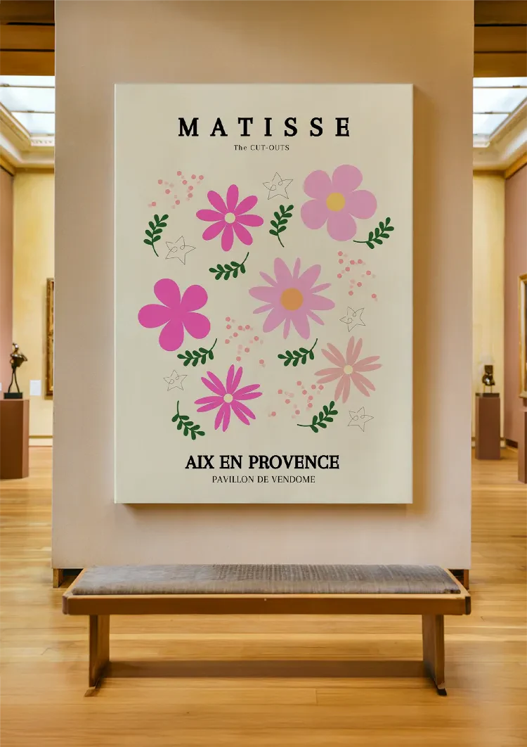 Matisse Pavillon de Vendôme Aix en Provence Flowers Poster Pink Painting