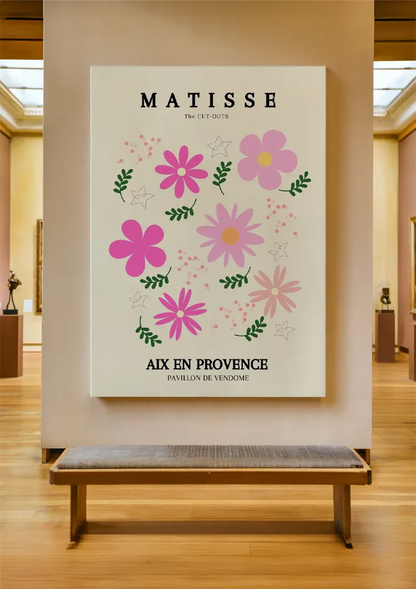 Matisse Pavillon de Vendôme Aix en Provence Flowers Poster Pink Painting
