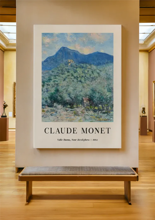 Claude Monet Bordighera canvas schilderij als blikvanger aan de muur in de hal