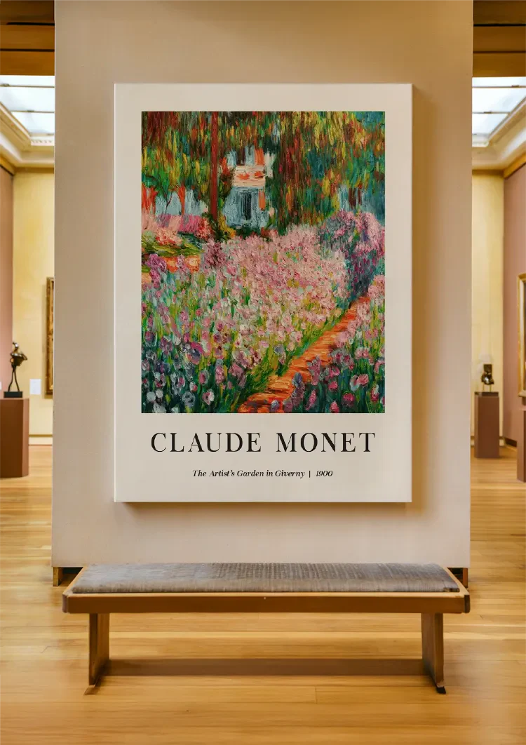 Claude Monet Tuin van de Kunstenaar in Giverny Kleurrijke Bloemen Schilderij