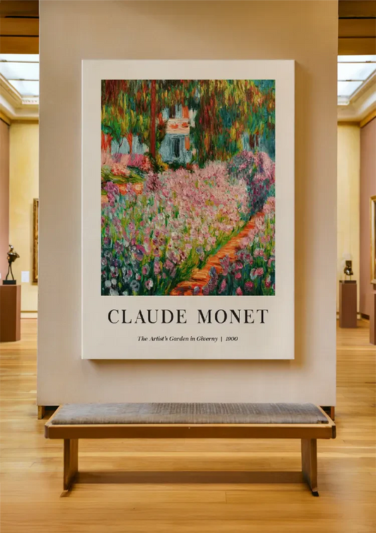 Claude Monet Tuin in Giverny canvas schilderij als blikvanger aan de muur in de hal