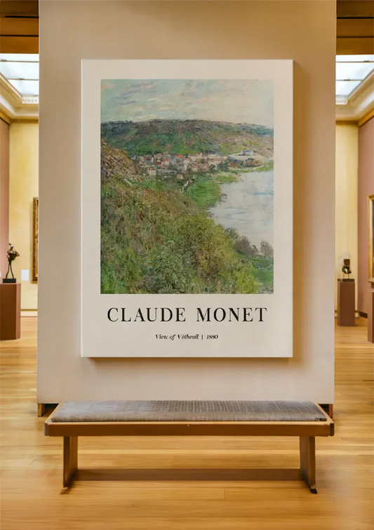 Claude Monet Uitzicht op Vétheuil canvas schilderij als blikvanger aan de muur in de hal