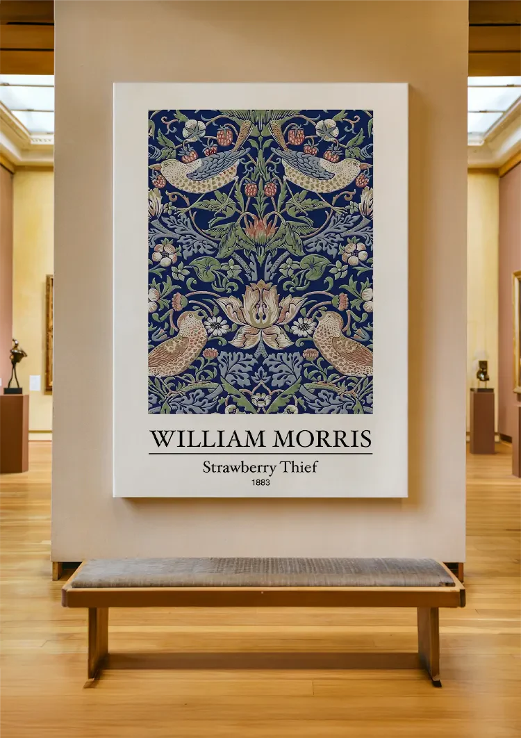 William Morris Strawberry Thief Vogels Aardbei Patroon Schilderij
