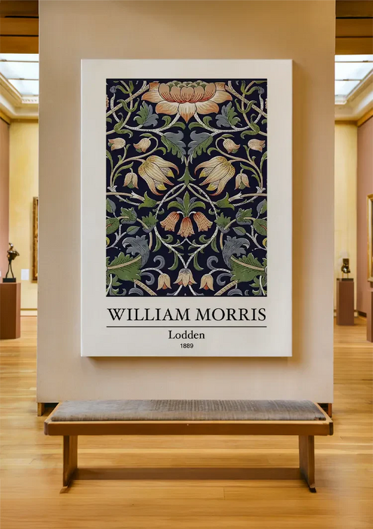 William Morris Lodden canvas schilderij aan de muur in de hal