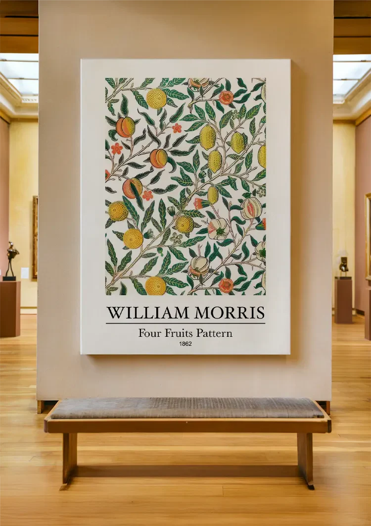William Morris Four Fruits Botanical Fruit Pattern Painting