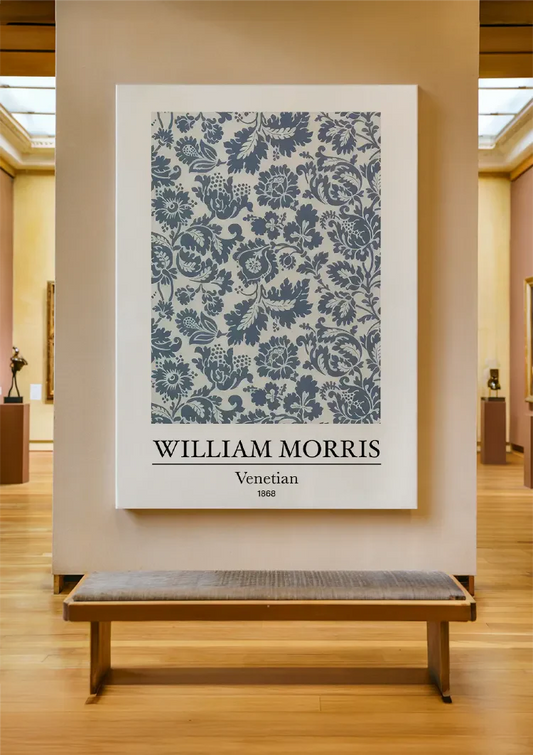 William Morris Venetian canvas schilderij aan de muur in de hal