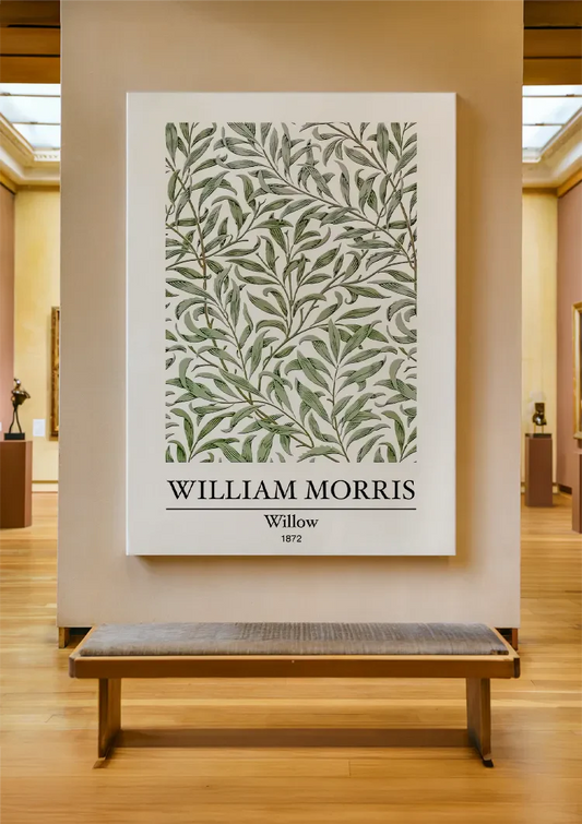 Willow canvas schilderij aan de muur in de hal bij de voordeur
