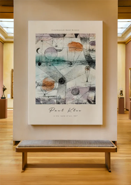 Vormen van Paul Klee canvas schilderij als sfeervol accent in de hal