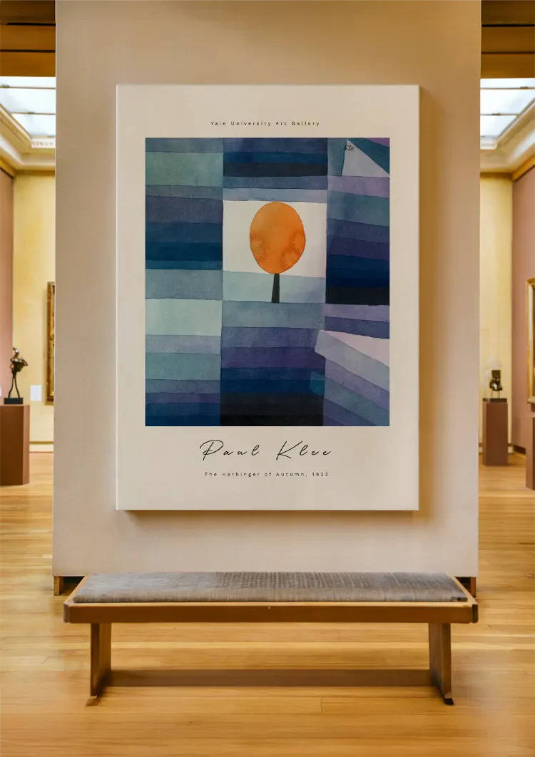 Paul Klee Voorbode van de Herfst Oranje Boom Blauw 1922 Schilderij