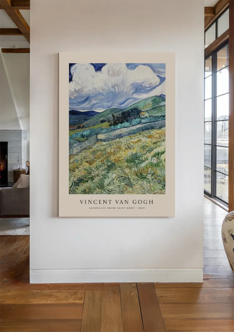 Landschap van Saint-Rémy Van Gogh Groene Heuvels Schilderij