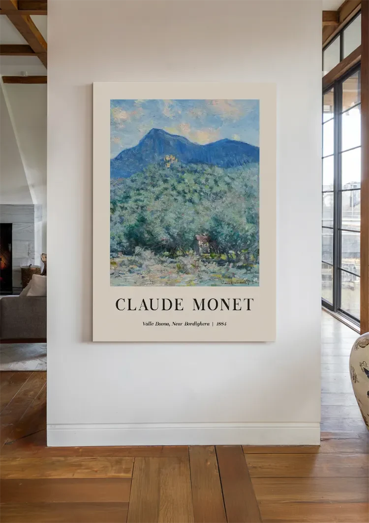 Claude Monet Valle Buona Berglandschap bij Bordighera Impressionistisch Schilderij